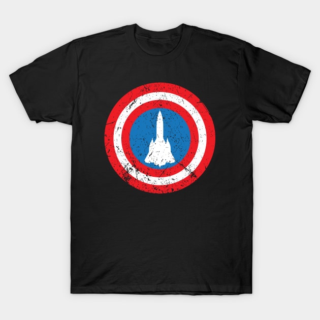 SR-71 Blackbird Shield T-Shirt by Mandra